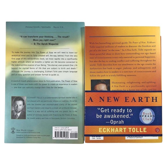 Eckhart Tolle 2 Books, The Power of Now and A New Earth Spiritual Awakening -09 - Picture 9 of 9